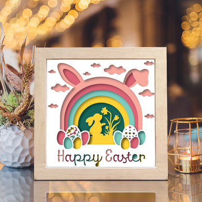 Happy Easter 3 – 3D Shadow Box SVG File for Cricut & Silhouette