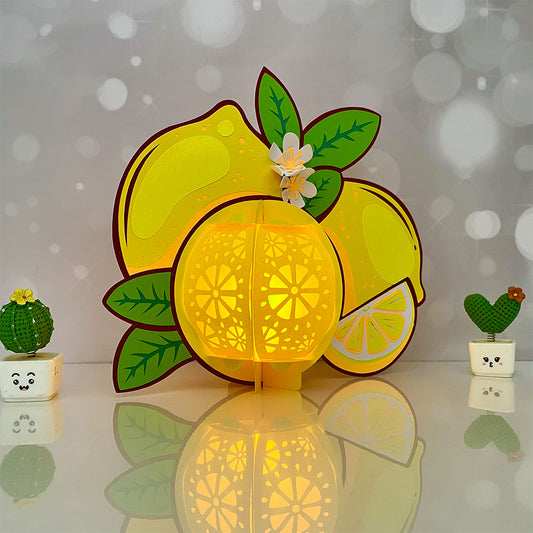 Lemon - 3D Paper Cut Lantern File  - Cricut File  - VEKTOR KRAFT