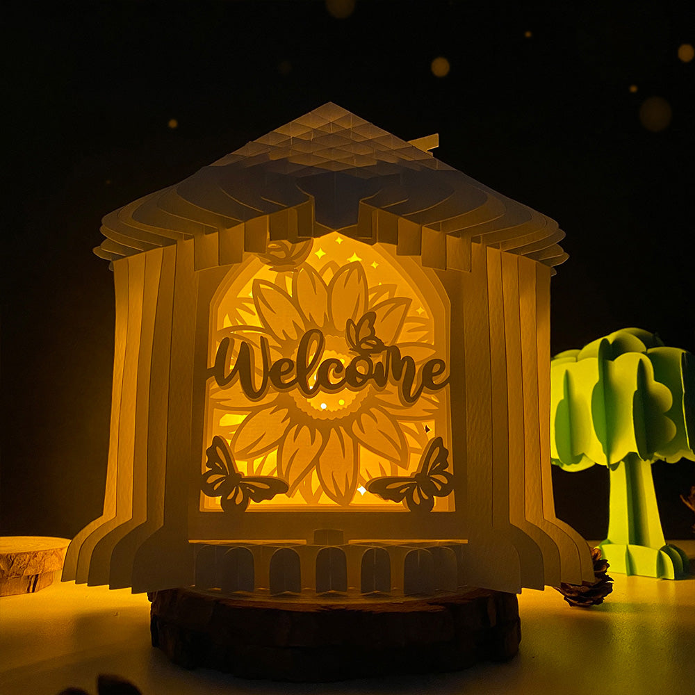 Welcome – 3D Pop-Up Card SVG File for Cricut & Silhouette