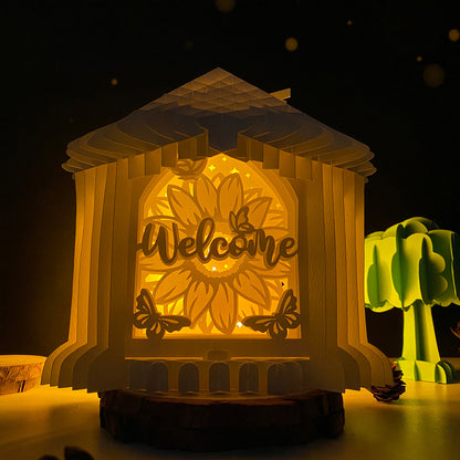 Welcome – 3D Pop-Up Card SVG File for Cricut & Silhouette