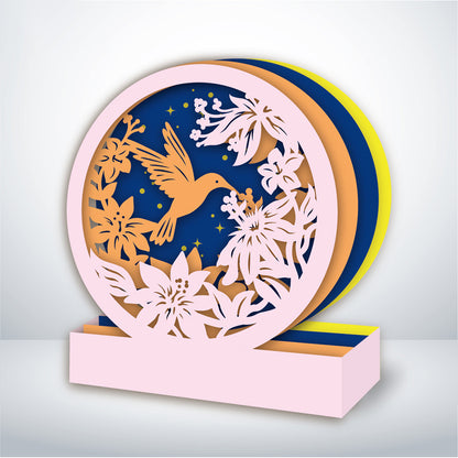 Hummingbird – 3D Pop-Up Card SVG File for Cricut & Silhouette
