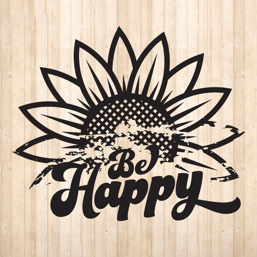 Be Happy – 3D Lightbox SVG File for Cricut & Silhouette