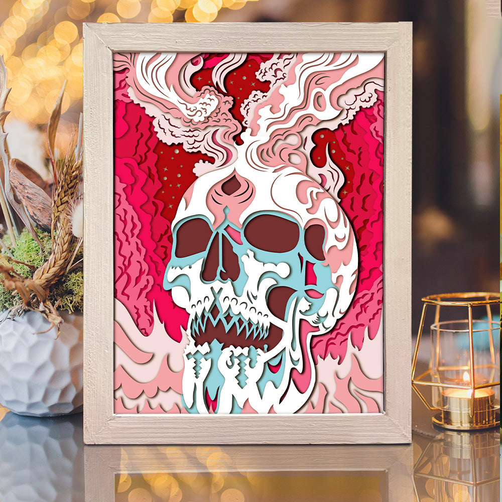 Skull 3 – 3D Shadow Box SVG File for Cricut & Silhouette
