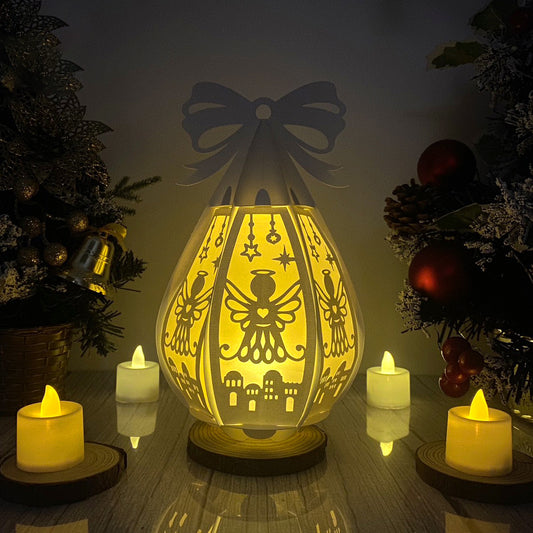 Christmas Angel  - 3D Droplet Lantern File  - Cricut File  - VEKTOR KRAFT