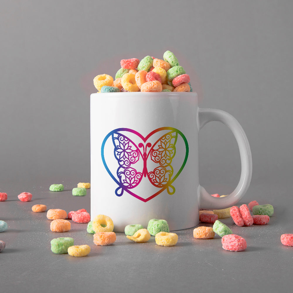Heart Butterfly Spectrum Stickers - Cricut File - VEKTOR KRAFT