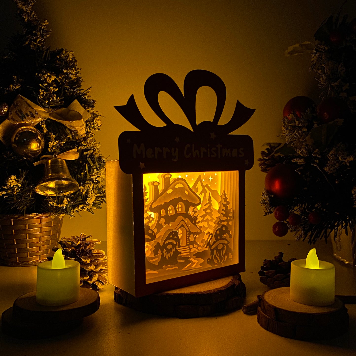 Christmas Gnome 4 – 3D Box SVG File for Cricut & Silhouette