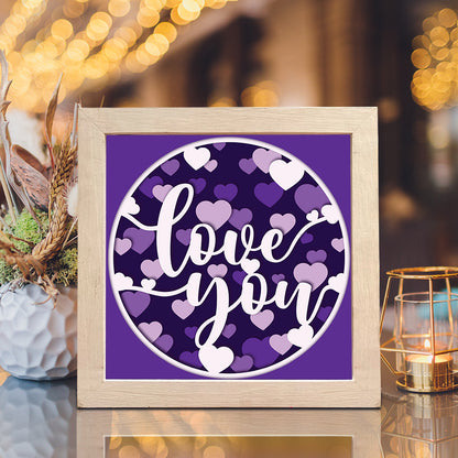 Love You – 3D Shadow Box SVG File for Cricut & Silhouette
