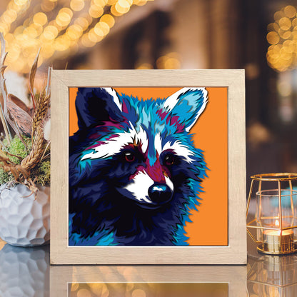 Raccoon – 3D Animal Paper Cut Shadow Box File - Cricut File - (8x8 inches) - VEKTOR KRAFT