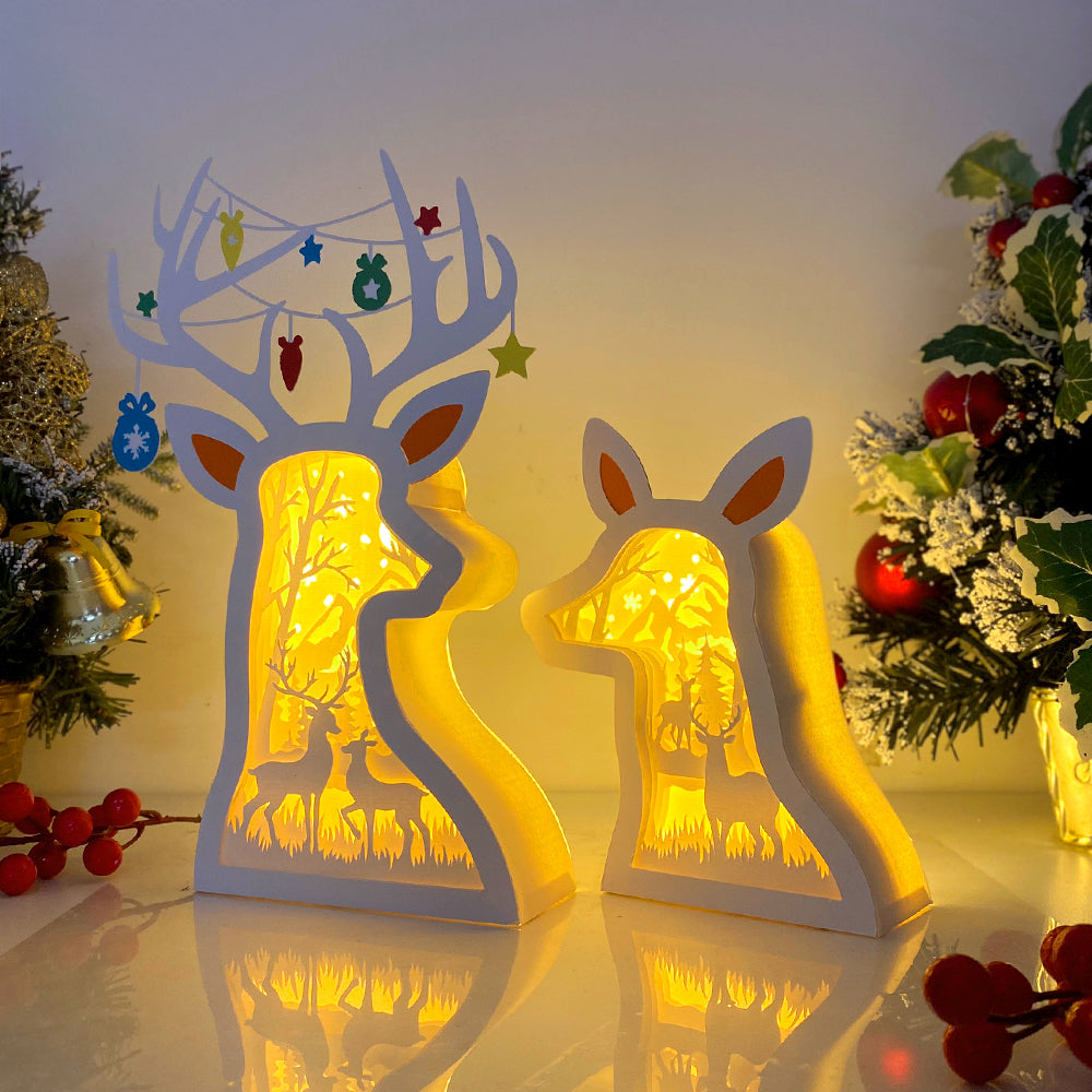 Christmas Deer – 3D Box SVG File for Cricut & Silhouette