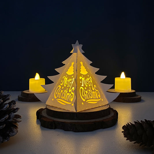 Xmas 10 - 3D Pine Lantern File - Cricut File - VEKTOR KRAFT