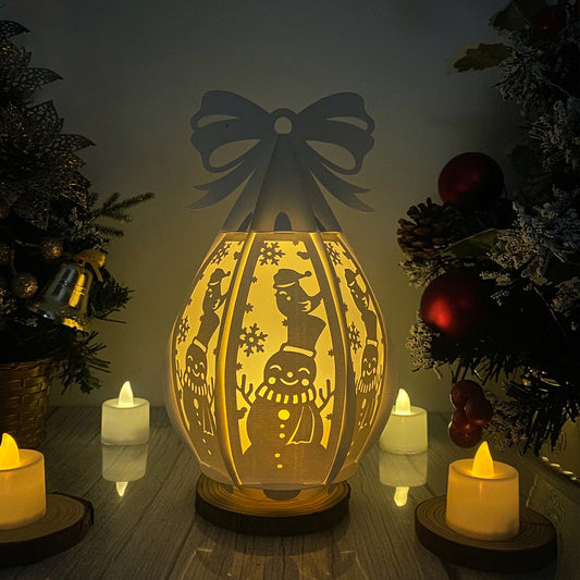 Snowman  - 3D Droplet Lantern File  - Cricut File  - VEKTOR KRAFT