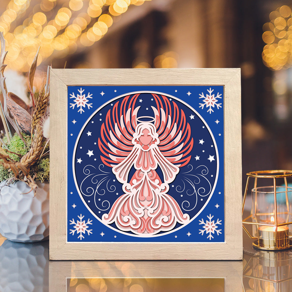 Angel 4 – 3D Shadow Box SVG File for Cricut & Silhouette