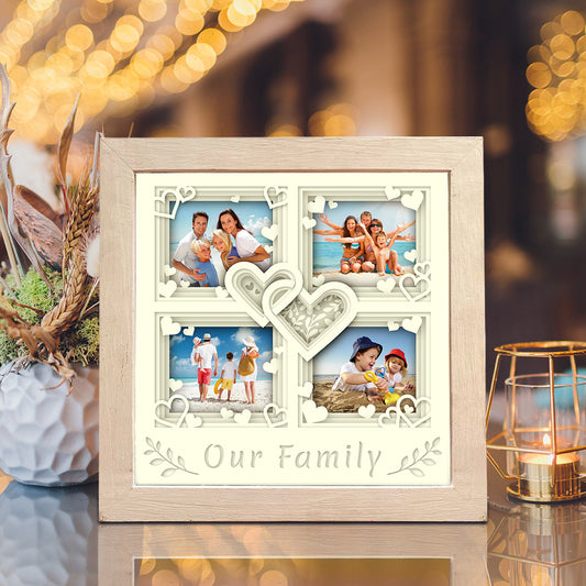 Customized Family Gallery – 3D Shadow Box SVG File for Cricut & Silhouette