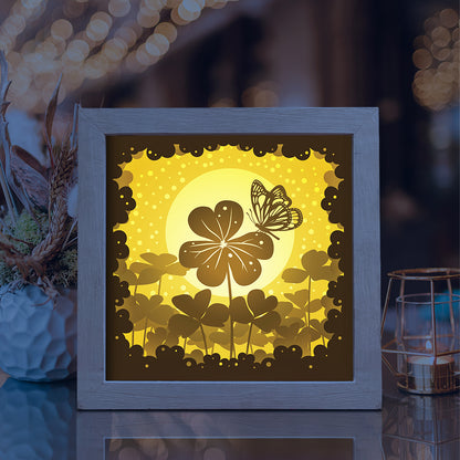 3 Leaf Clovers – 3D Lightbox SVG File for Cricut & Silhouette