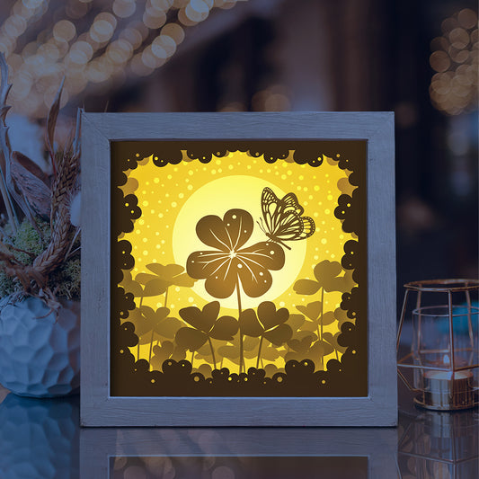 3 Leaf Clovers – 3D Lightbox SVG File for Cricut & Silhouette