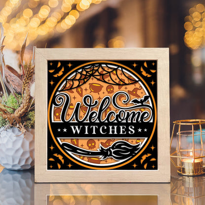 Welcome Halloween 2 – 3D Halloween Paper Cut Shadow Box File - Cricut File - (8x8 inches) - VEKTOR KRAFT