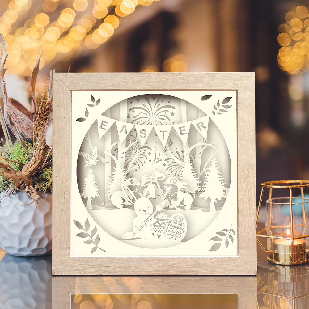 Easter 9 - 3D Easter Papercut Lightbox File - Cricut File - VEKTOR KRAFT