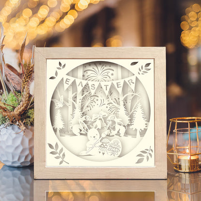 Easter 9 - 3D Easter Papercut Lightbox File - Cricut File - VEKTOR KRAFT