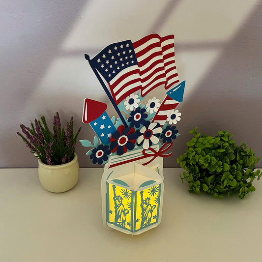 4th of July - 3D Lantern File - Cricut File  - VEKTOR KRAFT