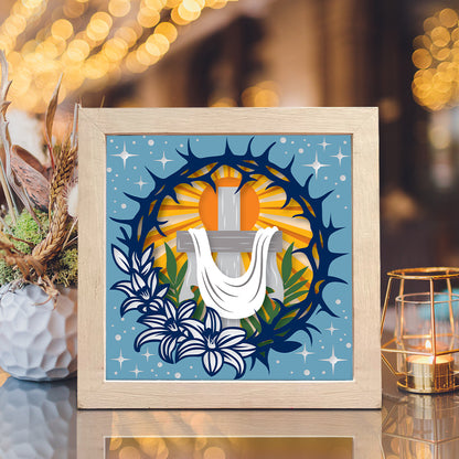 He Is Risen 5 – 3D Shadow Box SVG File for Cricut & Silhouette