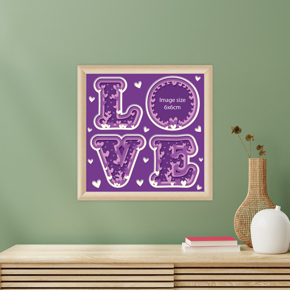 Love Frame – 3D Shadow Box SVG File for Cricut & Silhouette