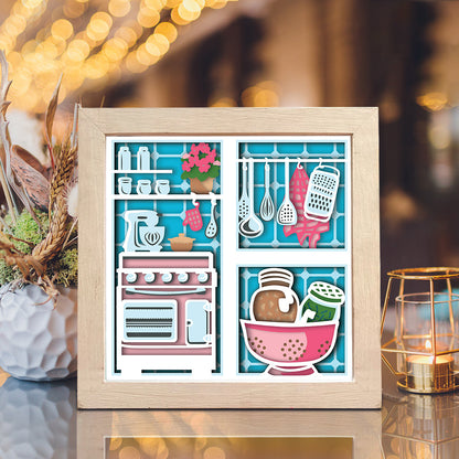 Kitchen 2 – 3D Shadow Box SVG File for Cricut & Silhouette