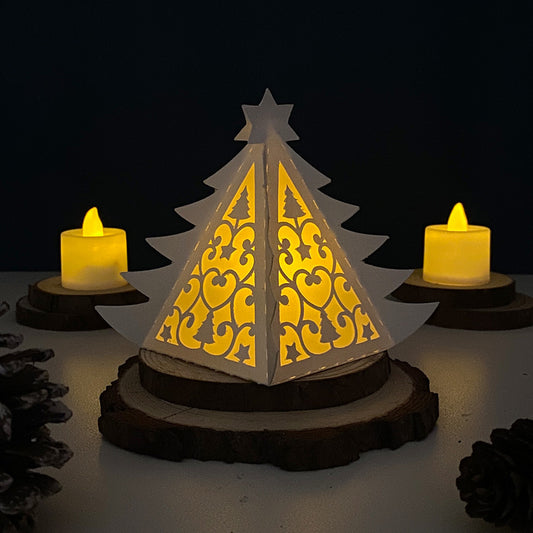 Xmas 6 - 3D Pine Lantern File - Cricut File - VEKTOR KRAFT