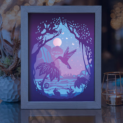 Hummingbird 1 – 3D Lightbox SVG File for Cricut & Silhouette