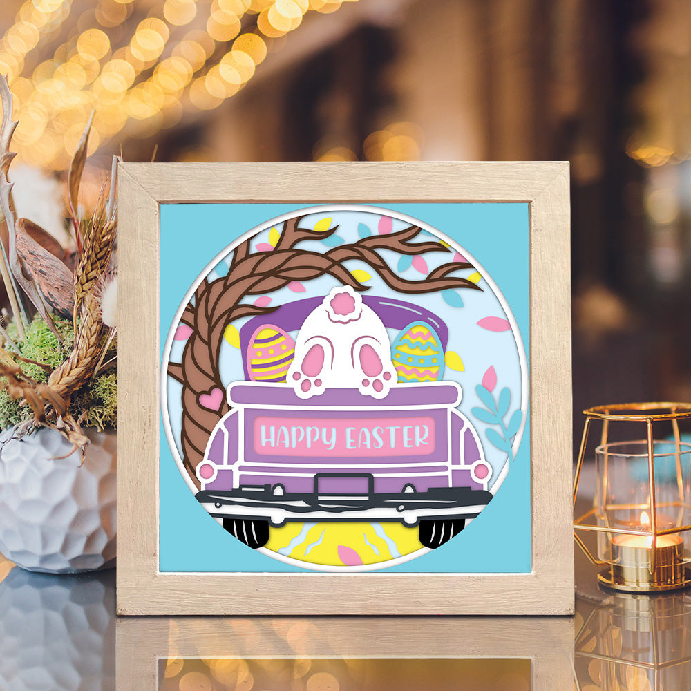 Easter Truck – 3D Shadow Box SVG File for Cricut & Silhouette