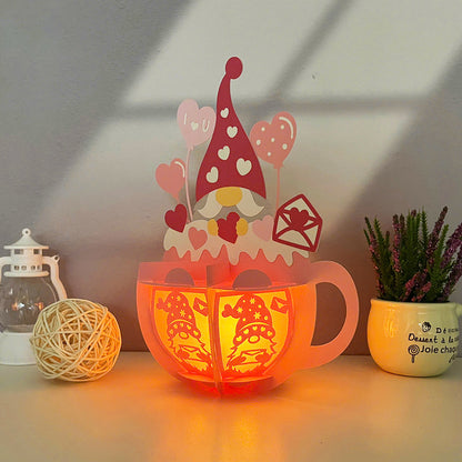 Hot Cocoa Cup Valentine - 3D Valentine Paper Lantern File  - Cricut File  - VEKTOR KRAFT