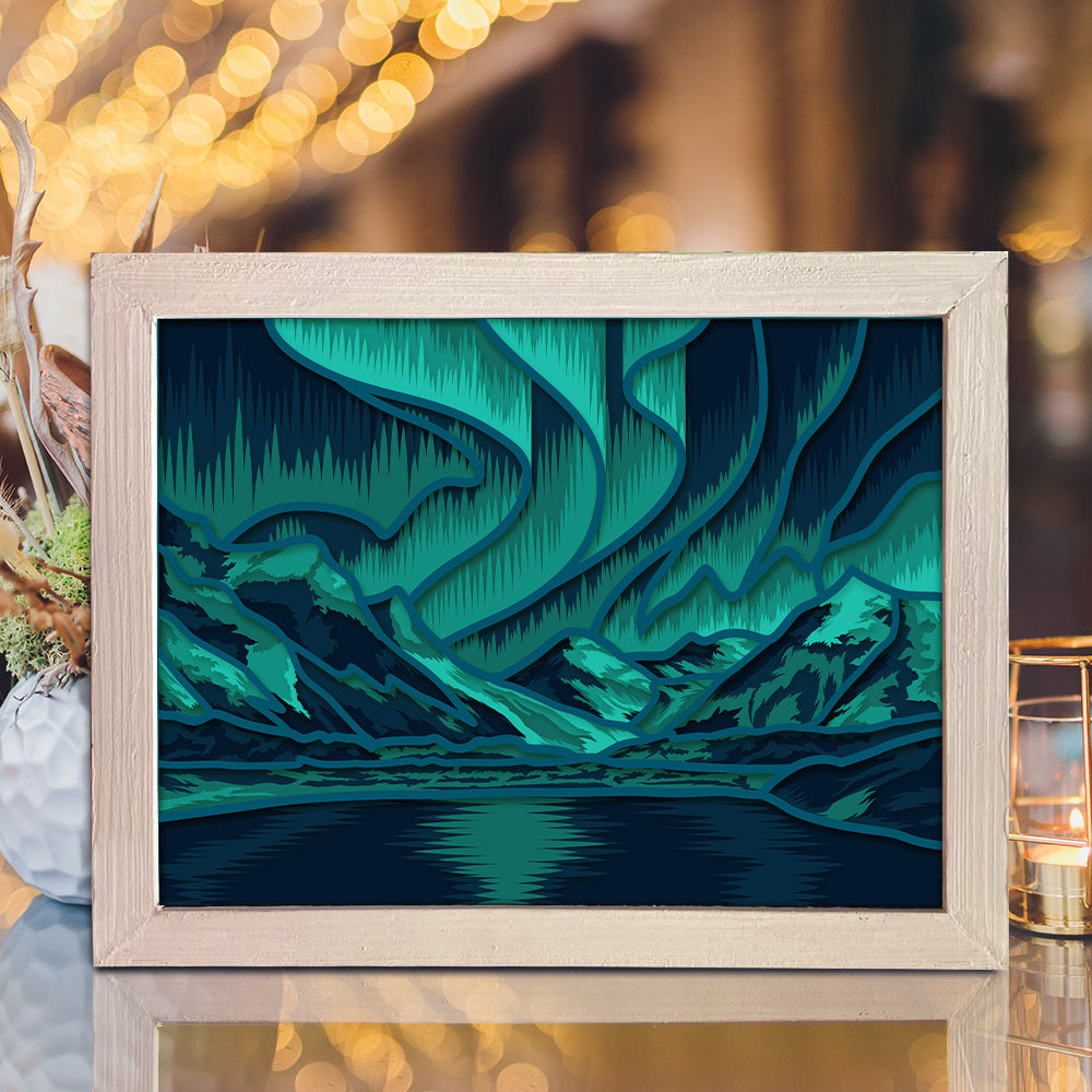 Aurora – 3D Shadow Box SVG File for Cricut & Silhouette