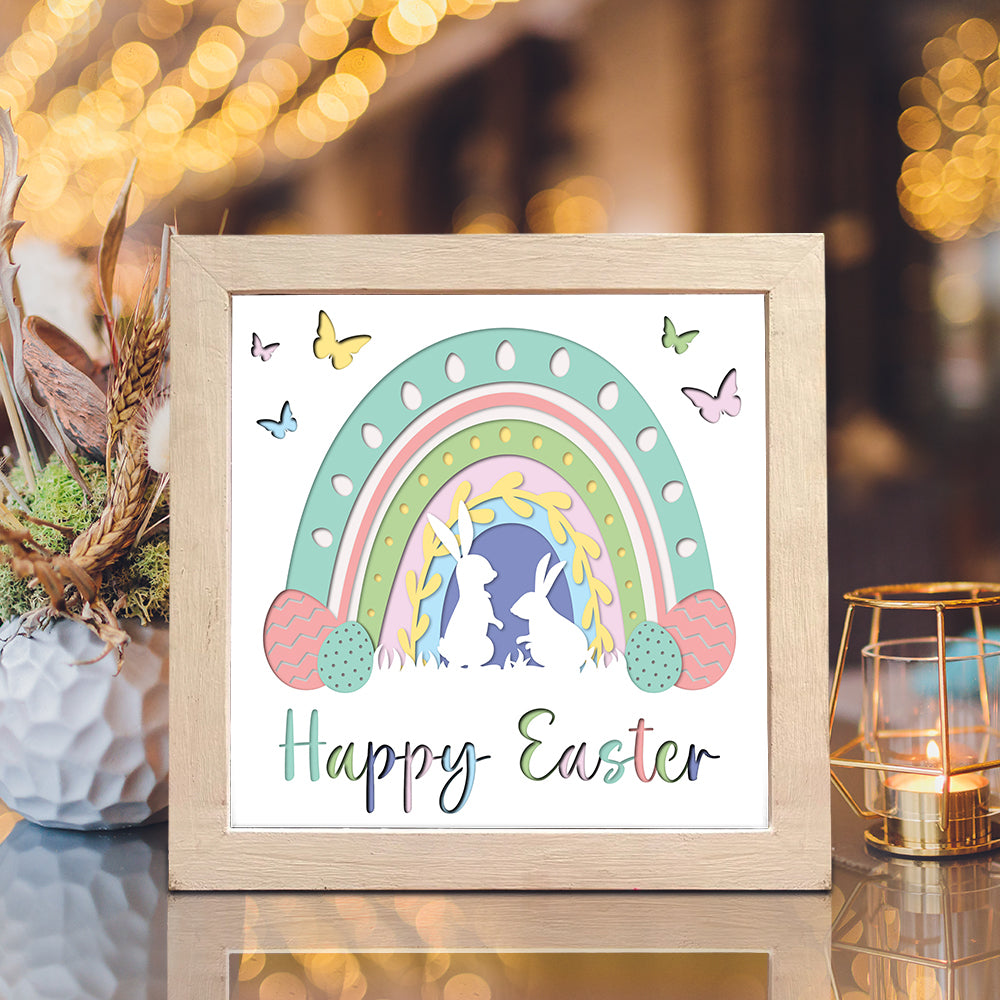 Happy Easter 1 – 3D Shadow Box SVG File for Cricut & Silhouette