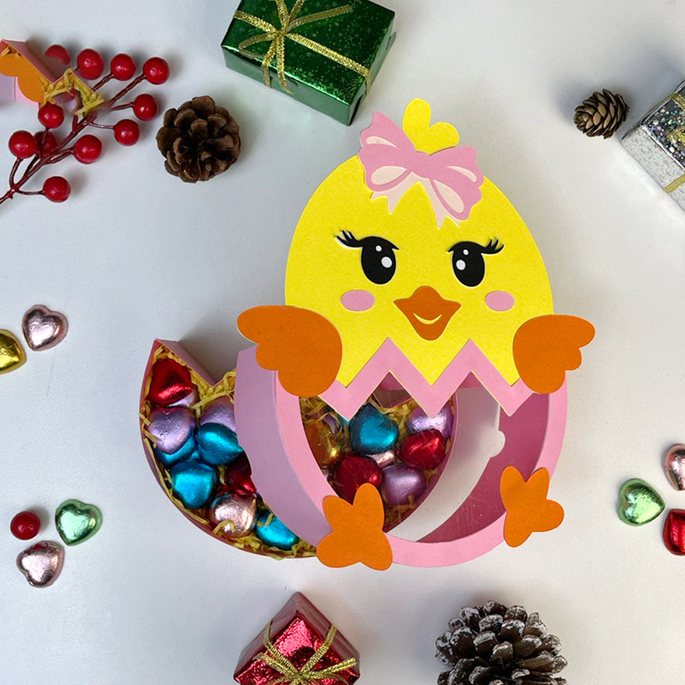 Easter Chick – 3D Box SVG File for Cricut & Silhouette