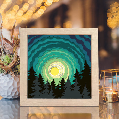Aurora Borealis – 3D Shadow Box SVG File for Cricut & Silhouette