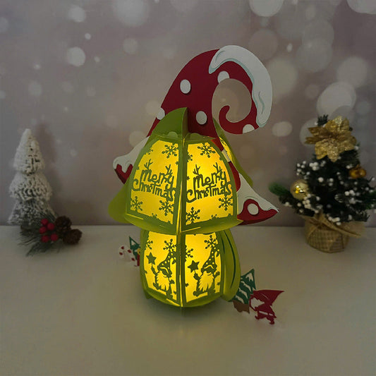 Mushroom Xmas 1 - 3D Christmas Lantern File - Cricut File  - VEKTOR KRAFT