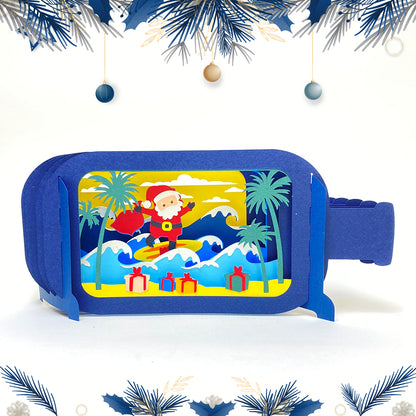Beachy Christmas – 3D Pop-Up Card SVG File for Cricut & Silhouette