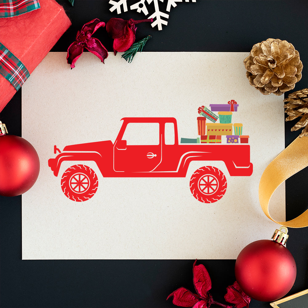 Christmas Truck 4 - Christmas Cricut File - VEKTOR KRAFT
