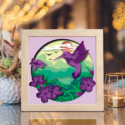 Hummingbird 5 – 3D Animal Paper Cut Shadow Box File - Cricut File - (8x8 inches) - VEKTOR KRAFT