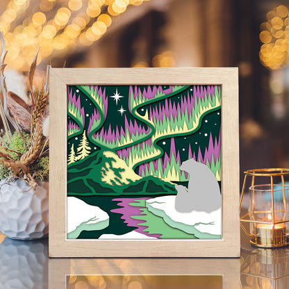 Aurora Borealis 4 – 3D Shadow Box SVG File for Cricut & Silhouette