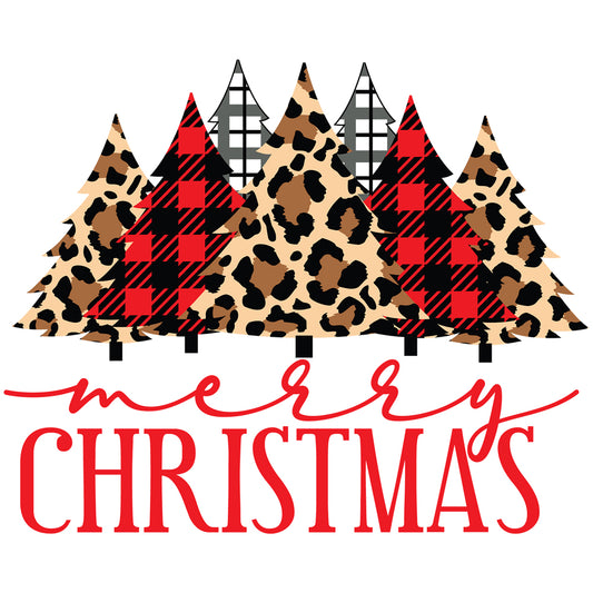 MC Leopard Plaid Tree - Christmas Cricut File - VEKTOR KRAFT