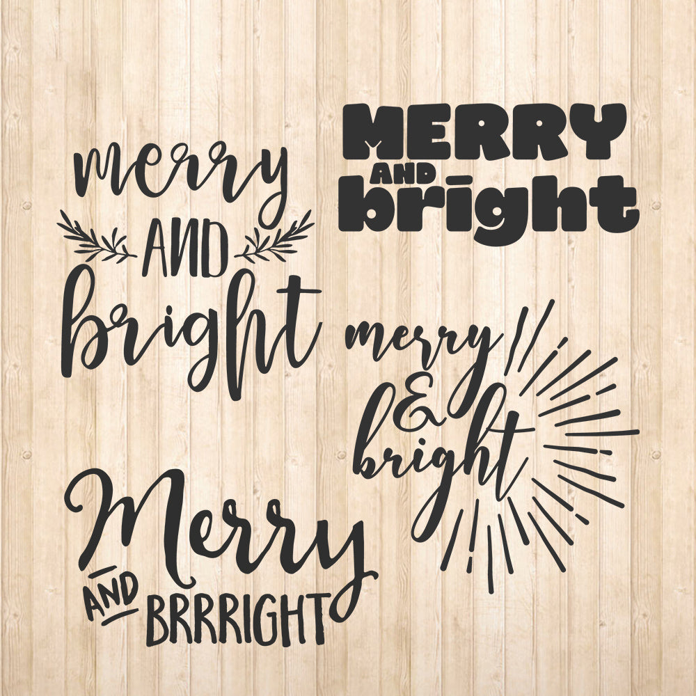 Merry and Bright - Christmas Cricut File - VEKTOR KRAFT