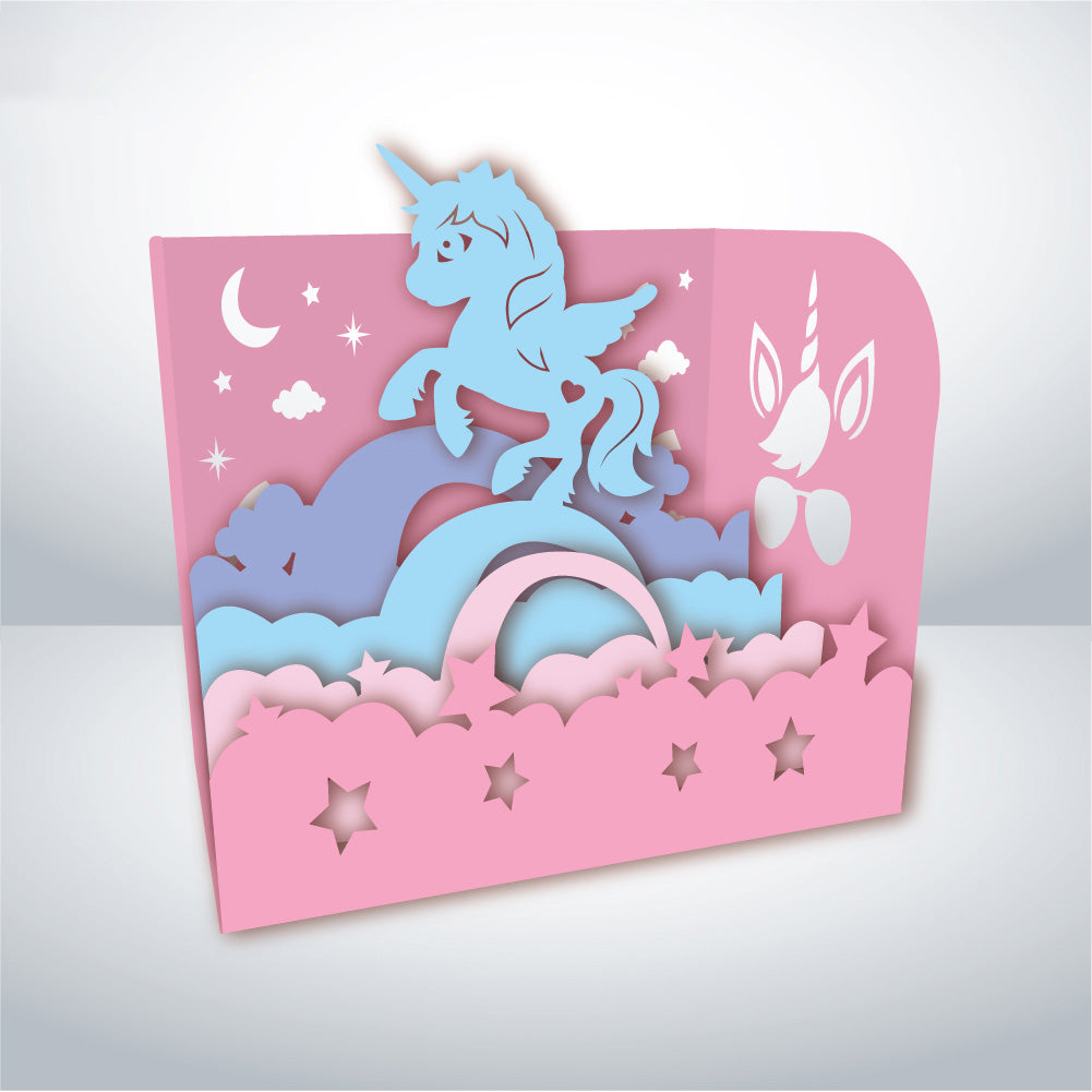 Unicorn – 3D Pop-Up Card SVG File for Cricut & Silhouette