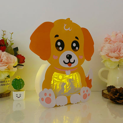 Dog And Mistress 2 – 3D Box SVG File for Cricut & Silhouette