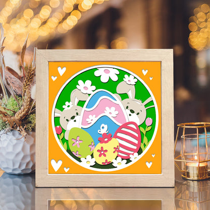 Easter Bunny – 3D Shadow Box SVG File for Cricut & Silhouette