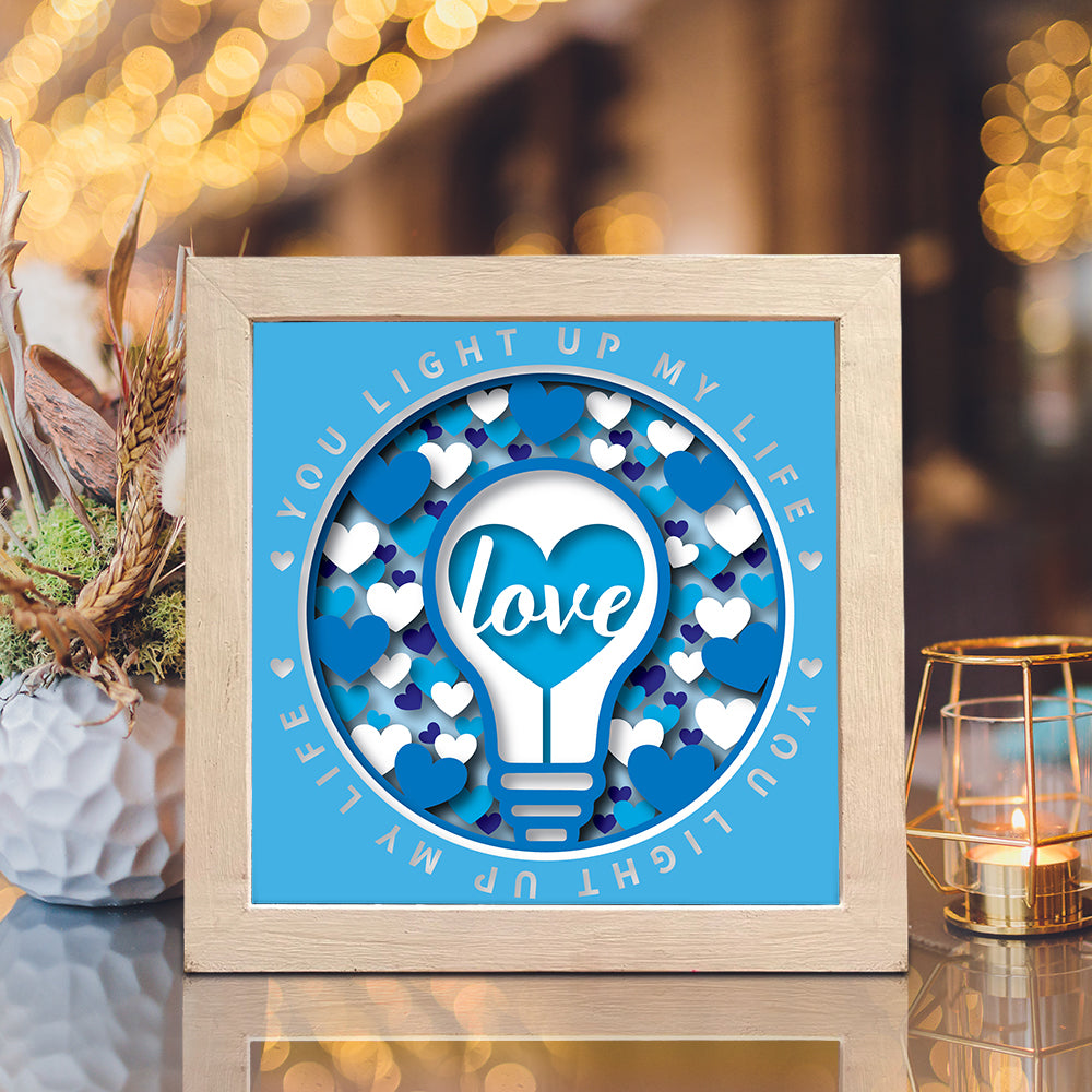 Love Light – 3D Shadow Box SVG File for Cricut & Silhouette