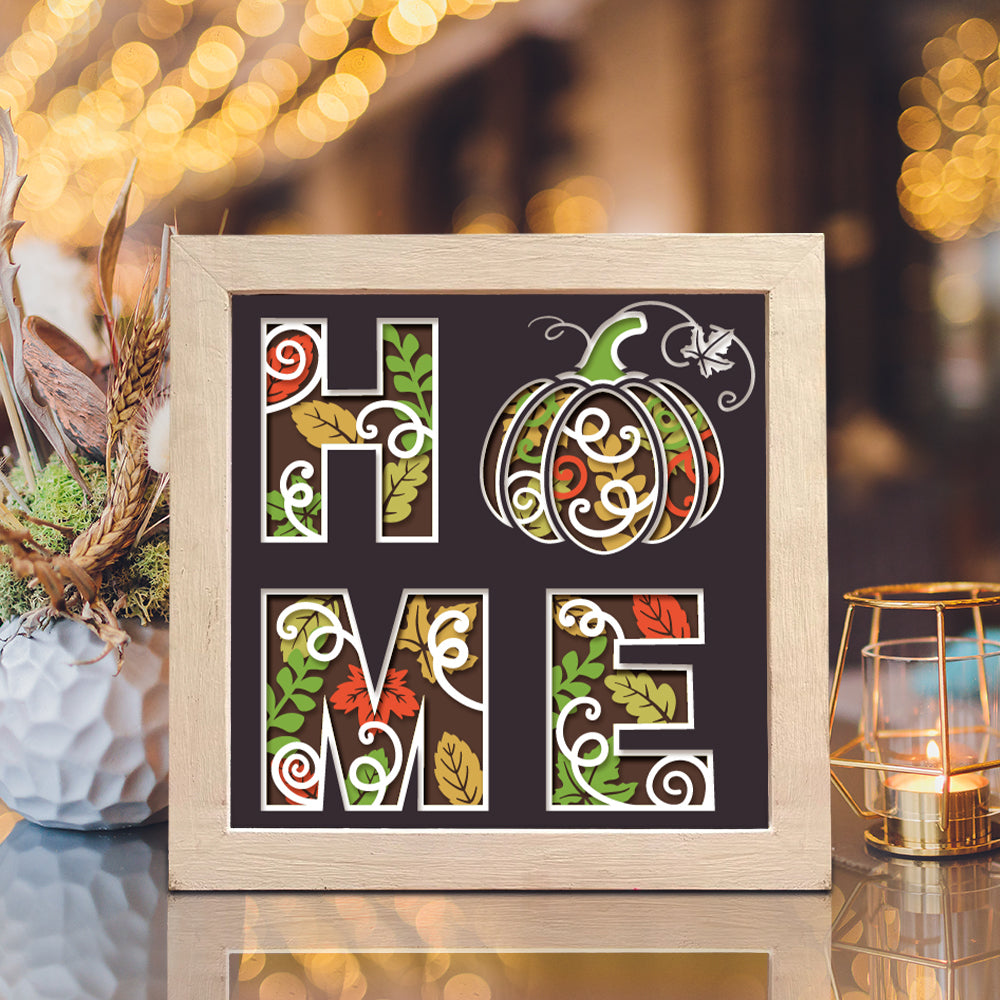 Pumpkin Home – 3D Halloween Paper Cut Shadow Box File - Cricut File - (8x8 inches) - VEKTOR KRAFT