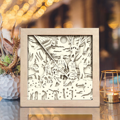 Military 2 – 3D Paper Cut Shadow Box File - Cricut File - (8x8 inches) - VEKTOR KRAFT