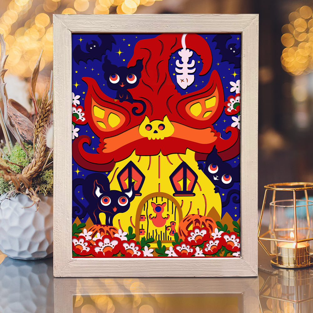 Cute Halloween House – 3D Shadow Box SVG File for Cricut & Silhouette