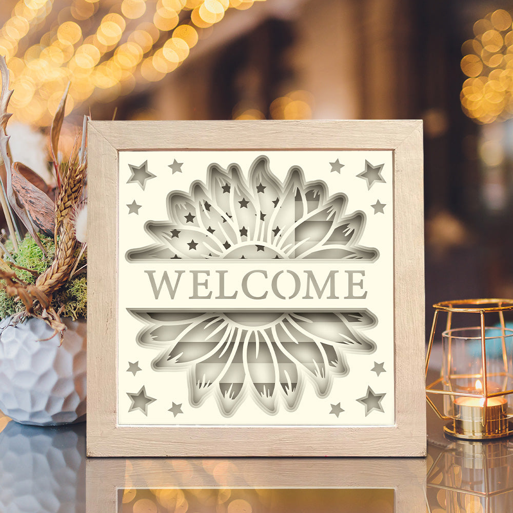 America Welcome 2 – 3D Shadow Box SVG File for Cricut & Silhouette