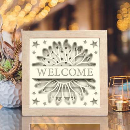 America Welcome 2 – 3D Shadow Box SVG File for Cricut & Silhouette